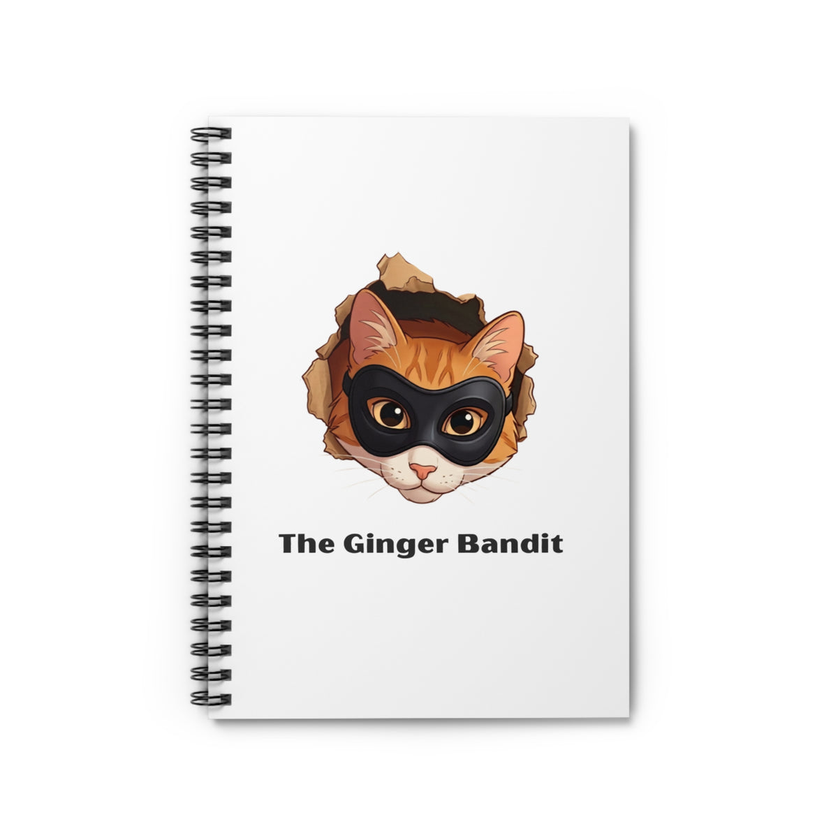 Ginger Bandit Spiral Notebook — Ruled Journal for Cat Lovers