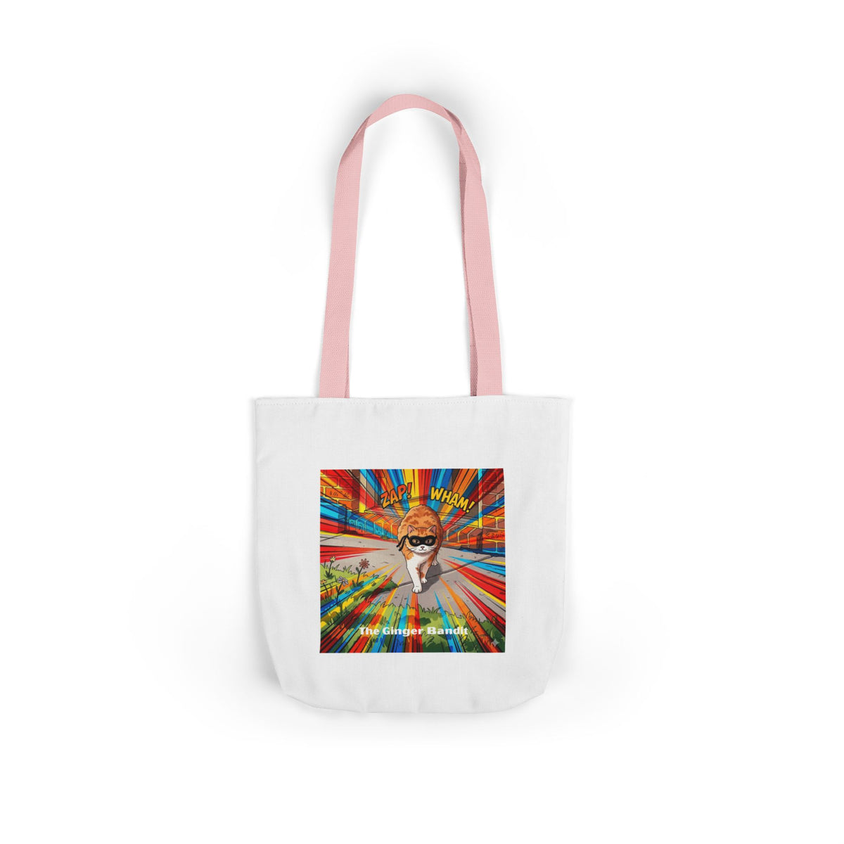 Ginger Bandit Canvas Tote — Colorful Retro Graphic Bag