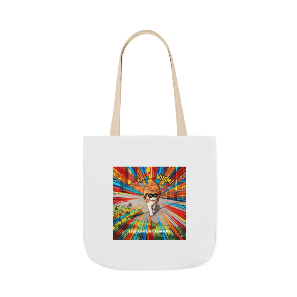 Ginger Bandit Canvas Tote — Colorful Retro Graphic Bag