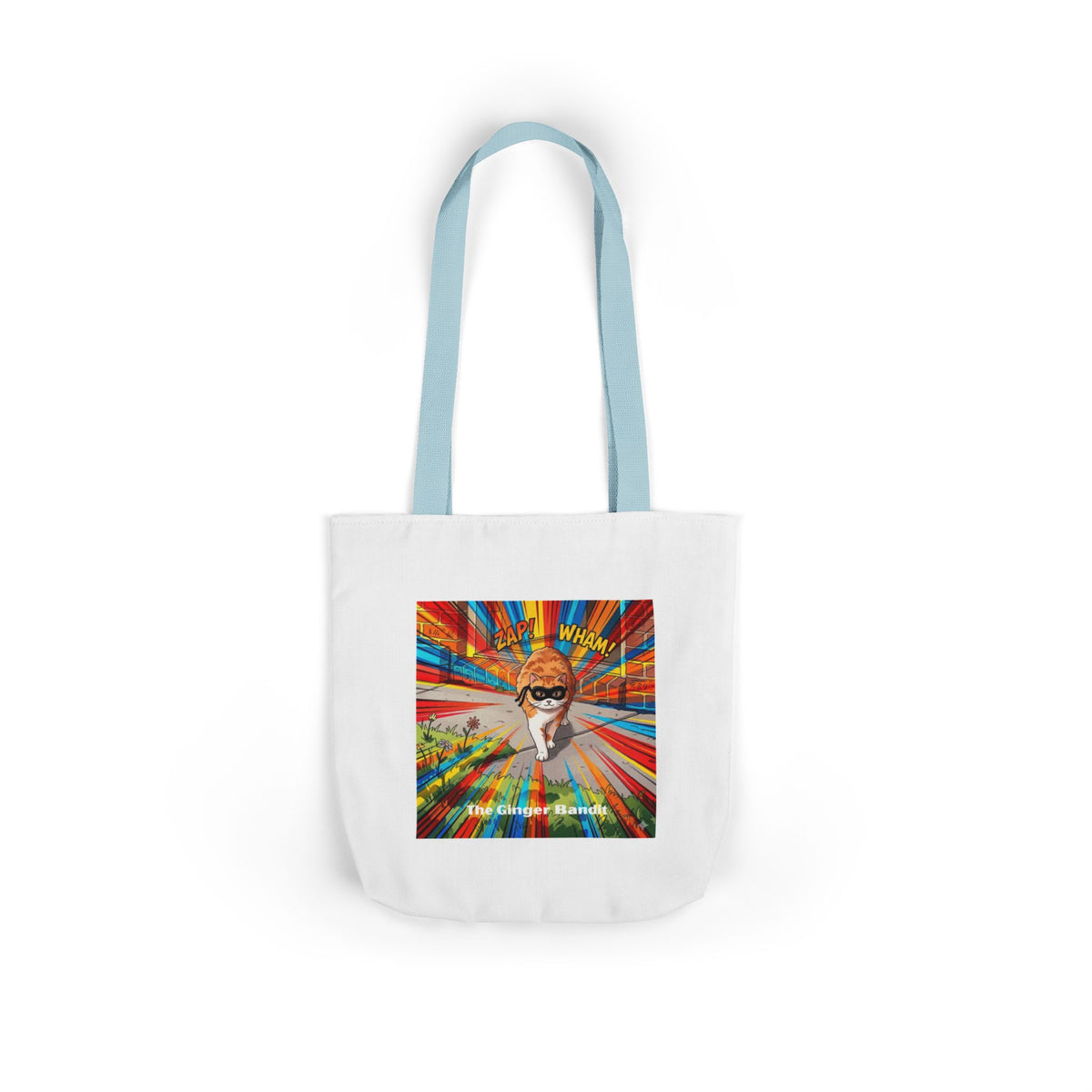 Ginger Bandit Canvas Tote — Colorful Retro Graphic Bag