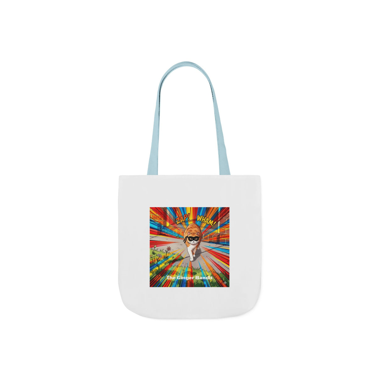 Ginger Bandit Canvas Tote — Colorful Retro Graphic Bag