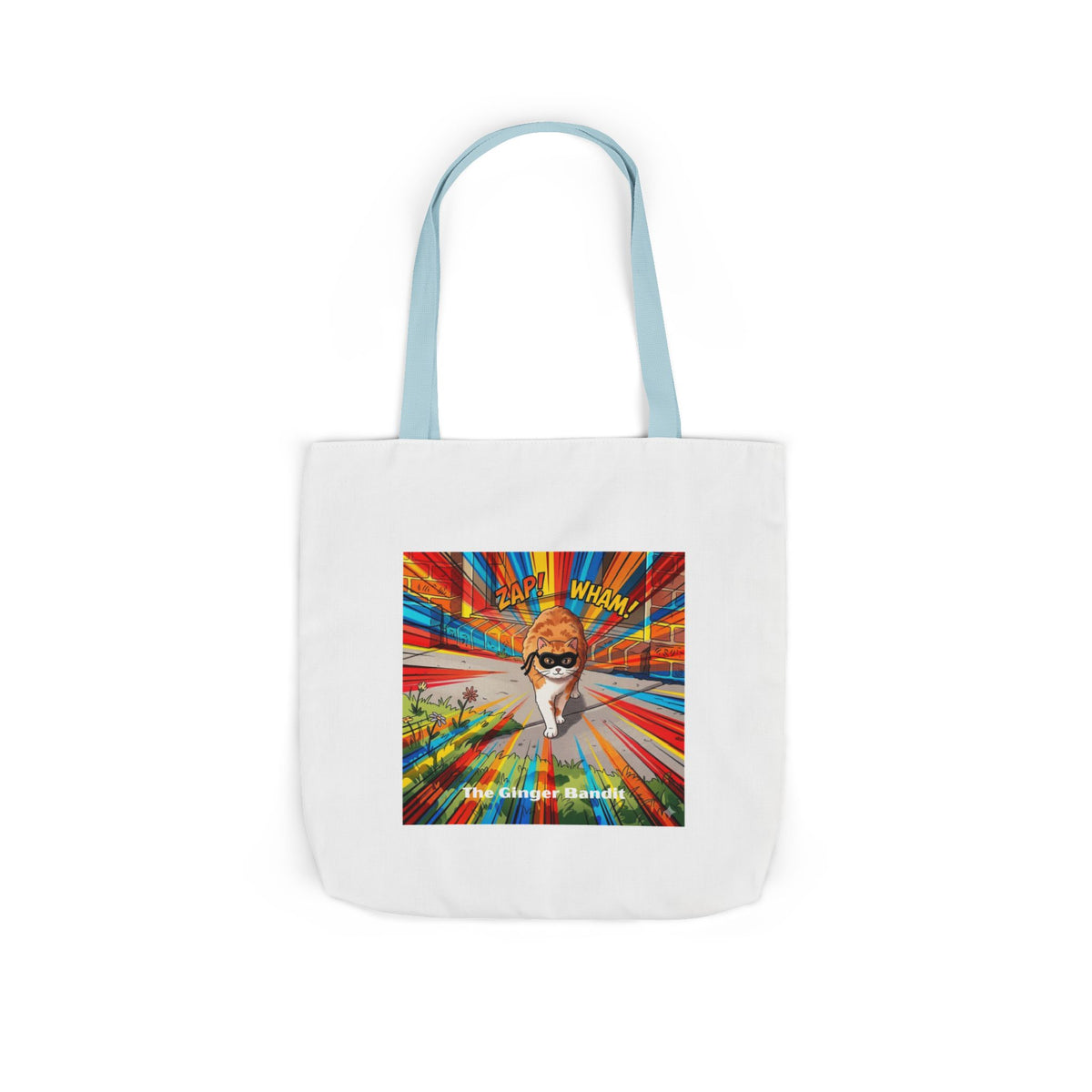 Ginger Bandit Canvas Tote — Colorful Retro Graphic Bag