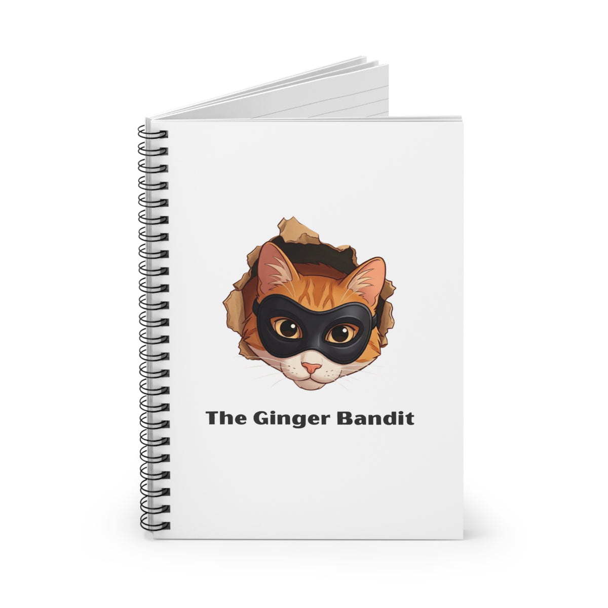Ginger Bandit Spiral Notebook — Ruled Journal for Cat Lovers
