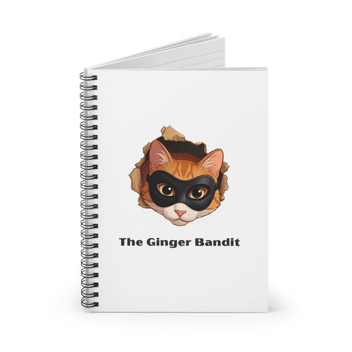 Ginger Bandit Spiral Notebook — Ruled Journal for Cat Lovers