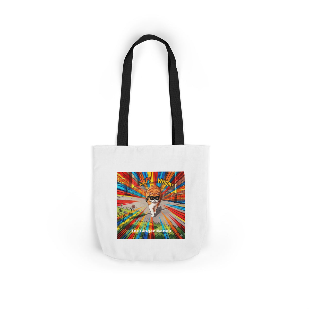 Ginger Bandit Canvas Tote — Colorful Retro Graphic Bag