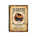 Wanted Poster Notebook — "The Ginger Bandit" Spiral Ruled Journal