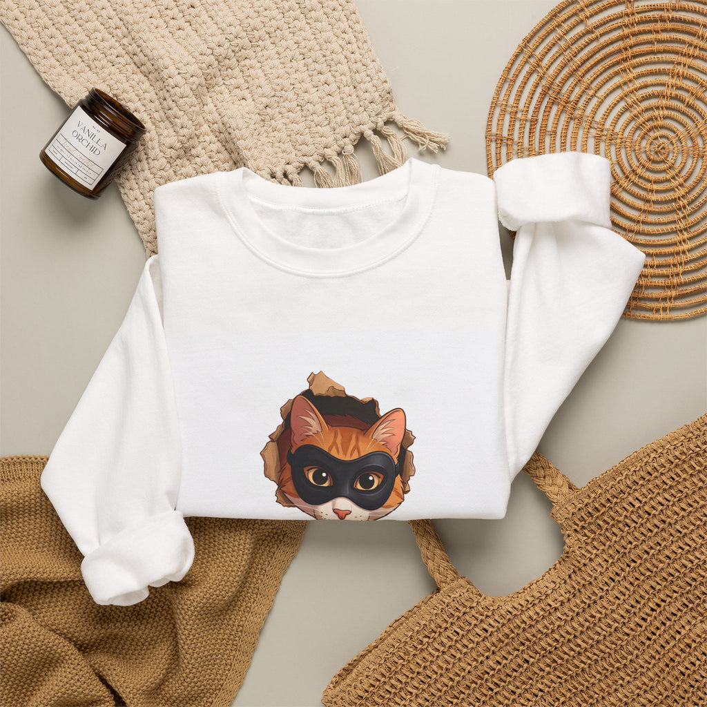The Ginger Bandit: Cat Lover's Heavyweight Crewneck Sweatshirt