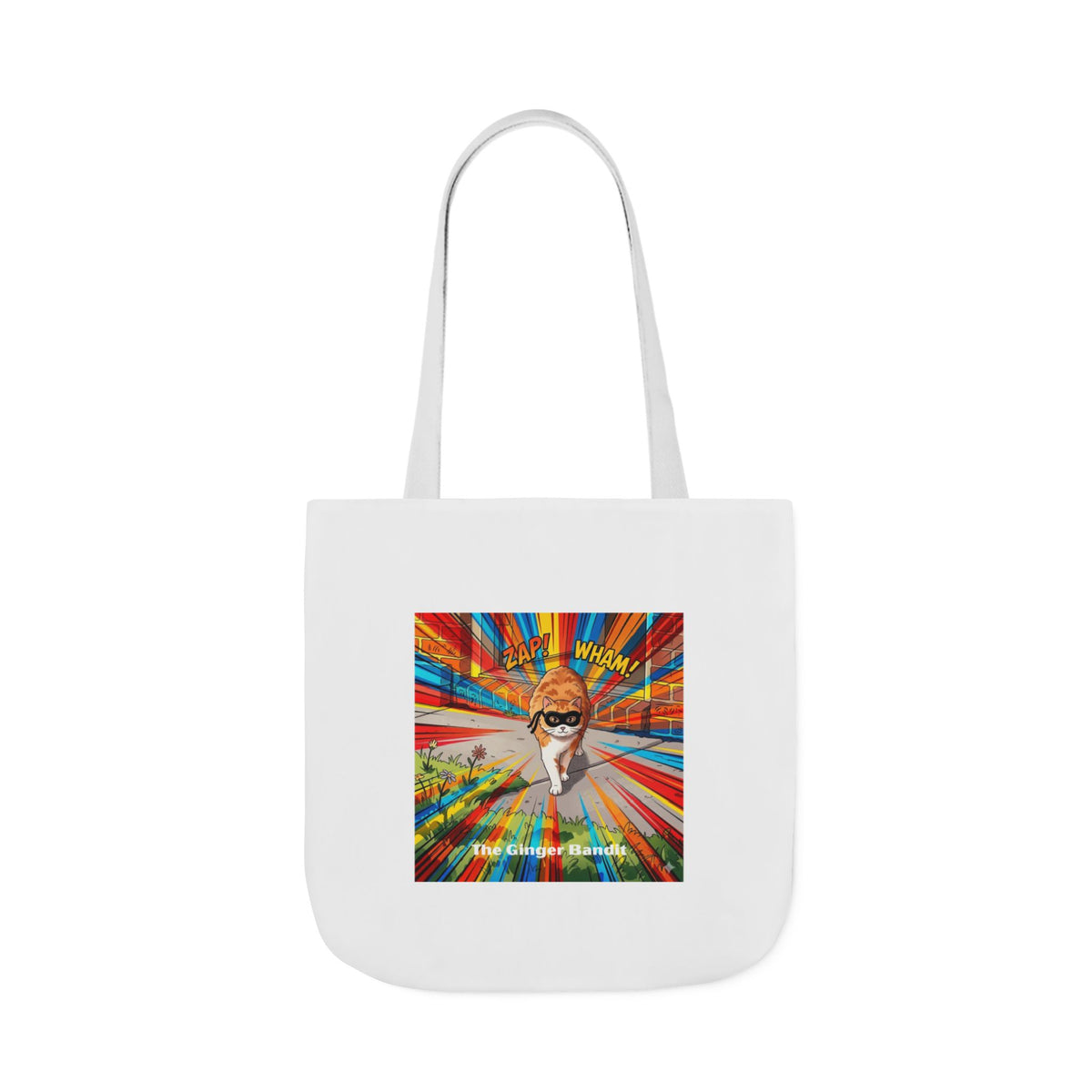 Ginger Bandit Canvas Tote — Colorful Retro Graphic Bag