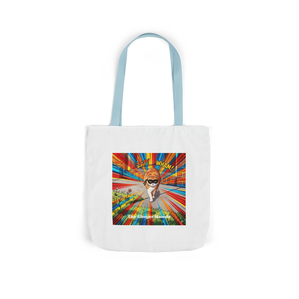 Ginger Bandit Canvas Tote — Colorful Retro Graphic Bag