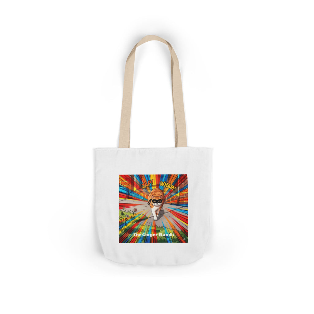 Ginger Bandit Canvas Tote — Colorful Retro Graphic Bag