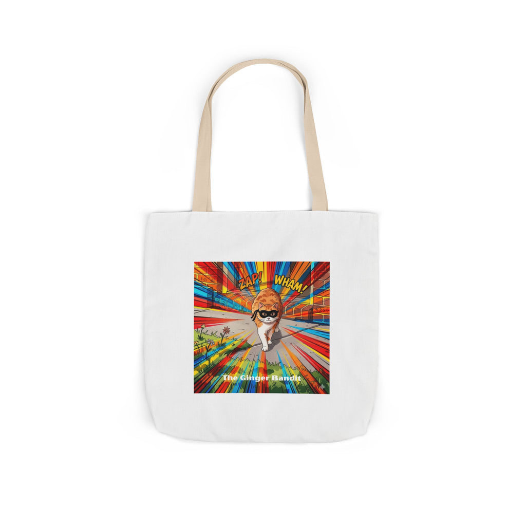 Ginger Bandit Canvas Tote — Colorful Retro Graphic Bag