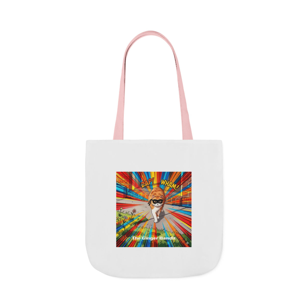 Ginger Bandit Canvas Tote — Colorful Retro Graphic Bag