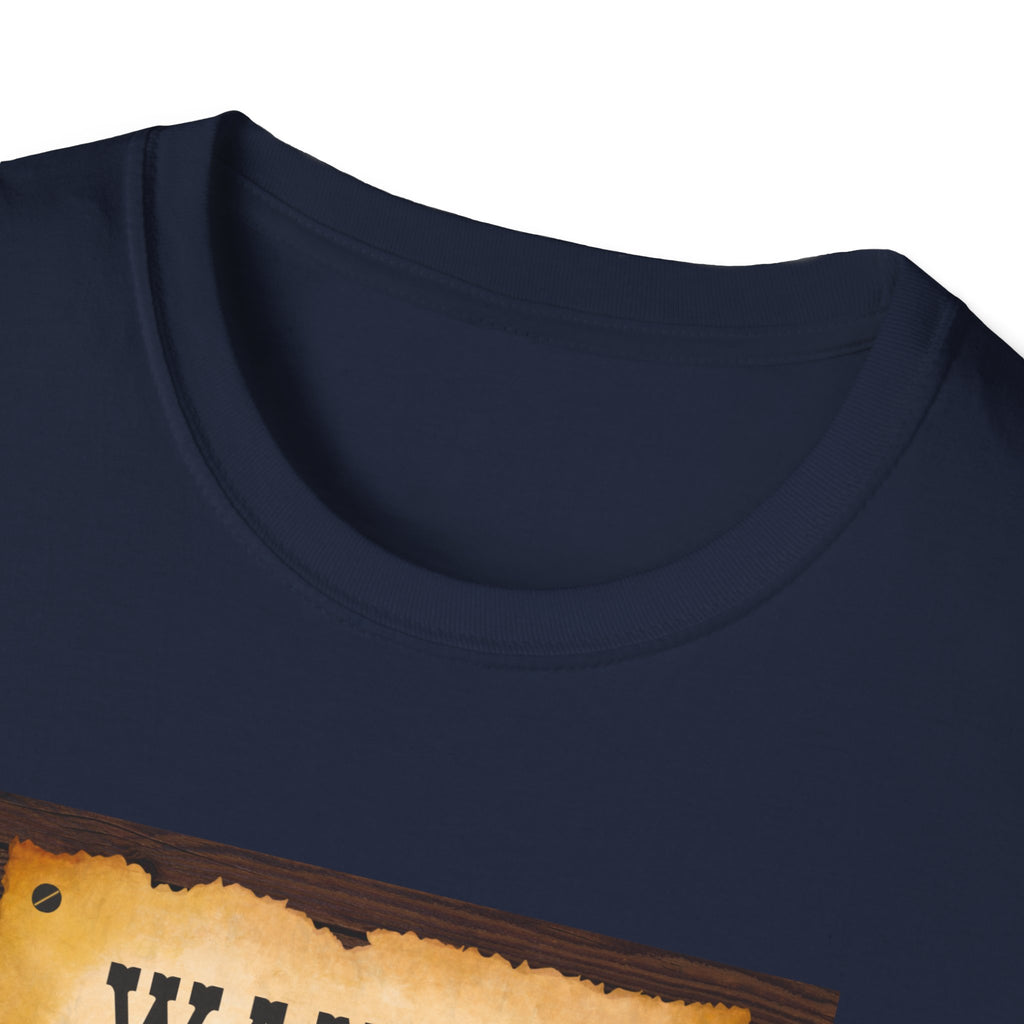 Wanted Poster Cat T-Shirt — "The Ginger Bandit" Retro Western Cat Tee