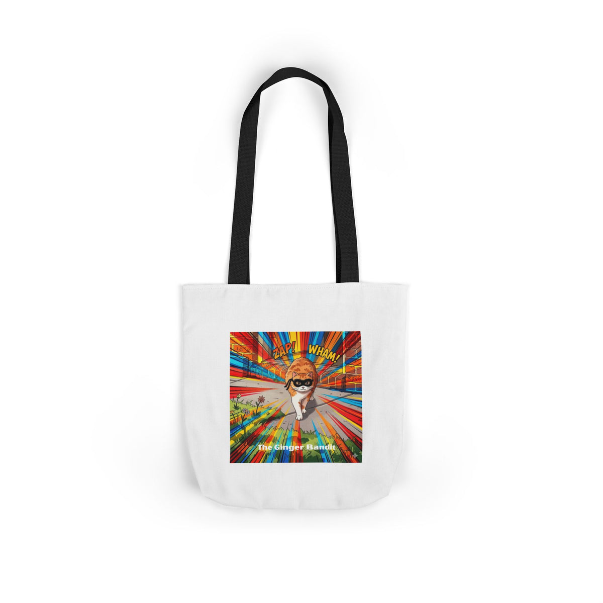 Ginger Bandit Canvas Tote — Colorful Retro Graphic Bag
