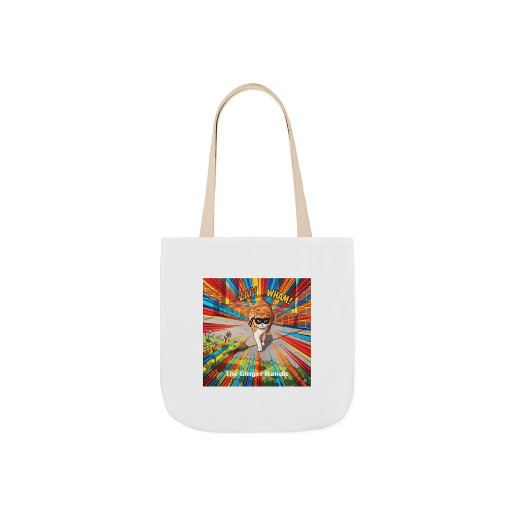 Ginger Bandit Canvas Tote — Colorful Retro Graphic Bag