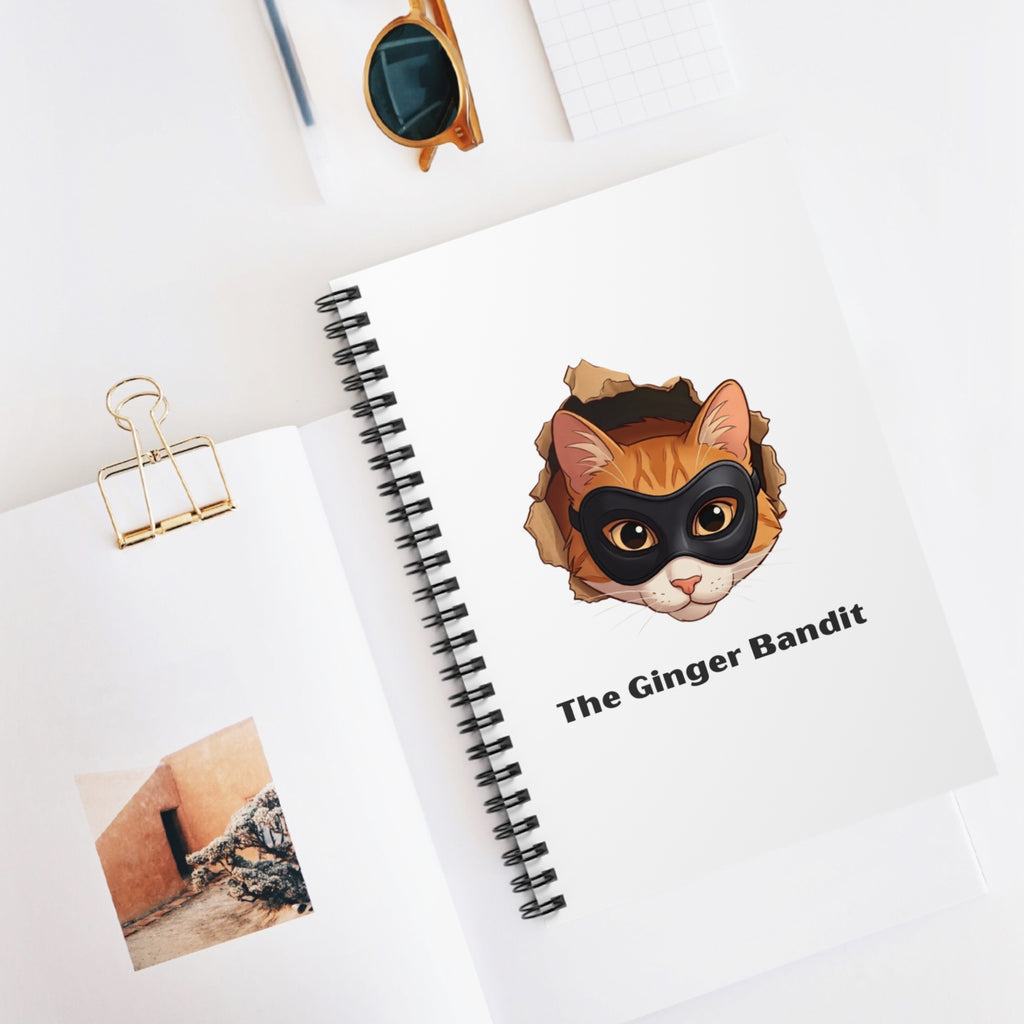 Ginger Bandit Spiral Notebook — Ruled Journal for Cat Lovers