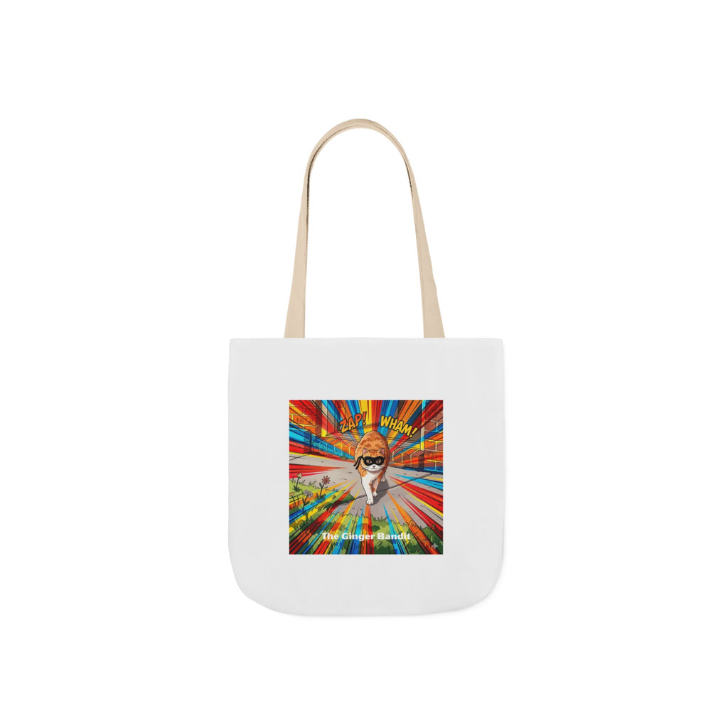 Ginger Bandit Canvas Tote — Colorful Retro Graphic Bag