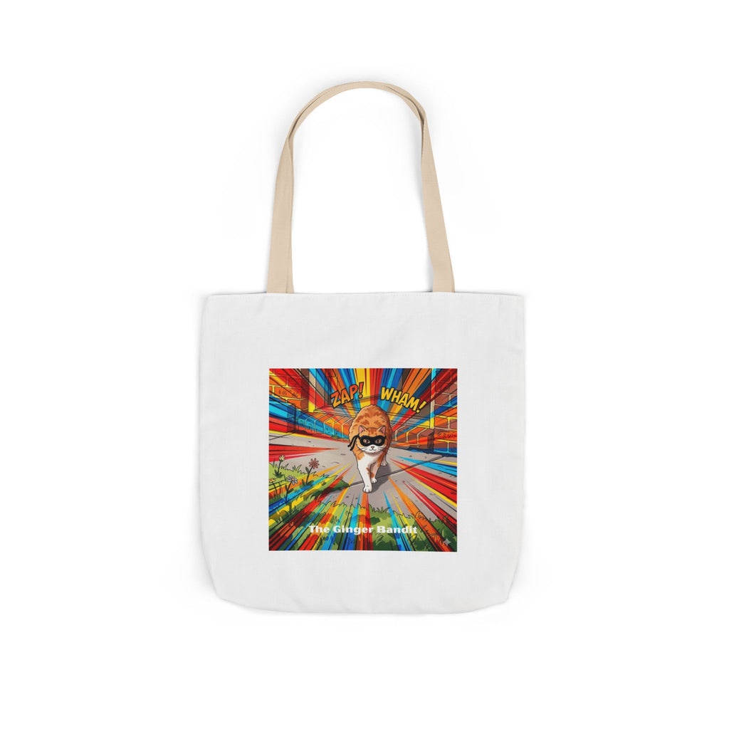 Ginger Bandit Canvas Tote — Colorful Retro Graphic Bag