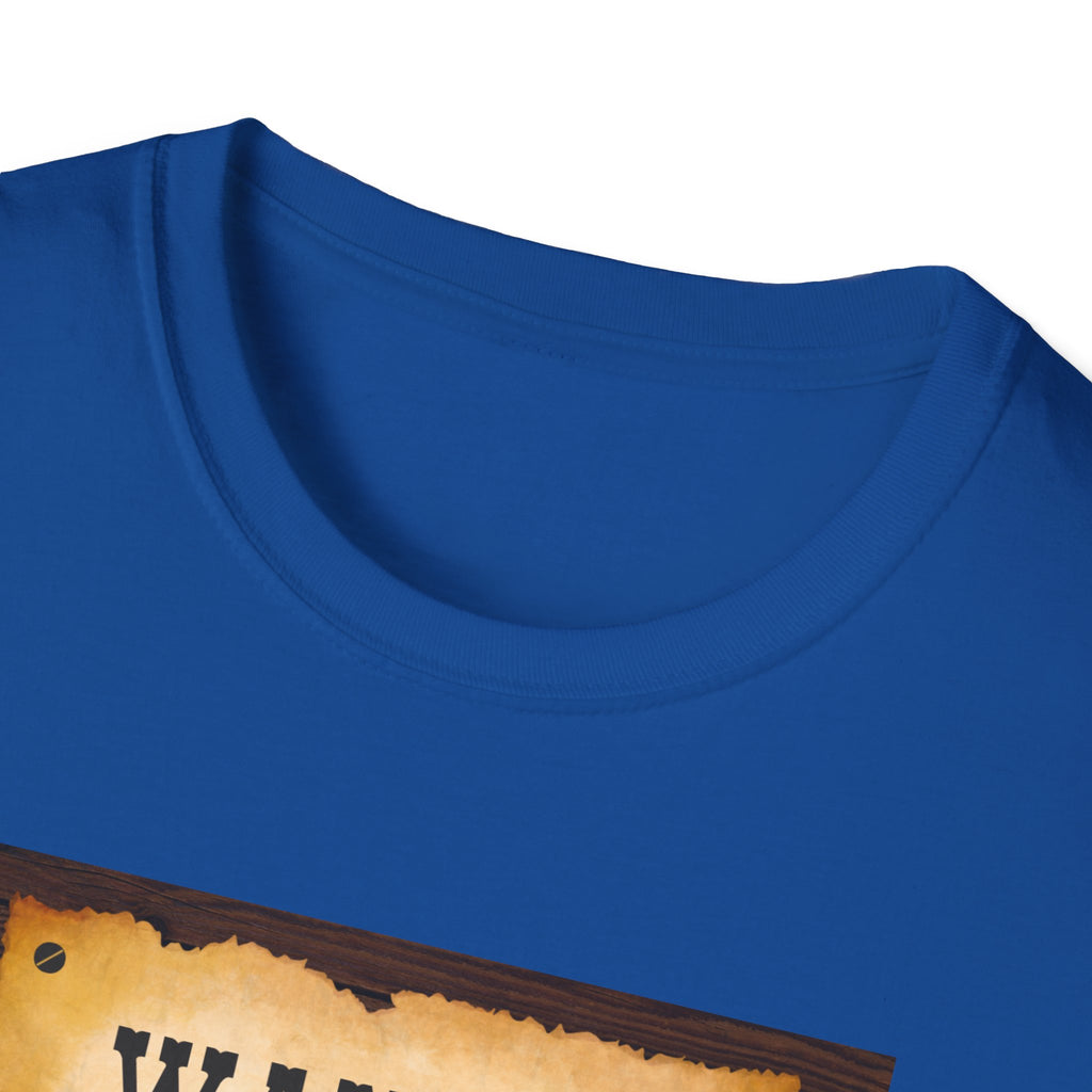 Wanted Poster Cat T-Shirt — "The Ginger Bandit" Retro Western Cat Tee