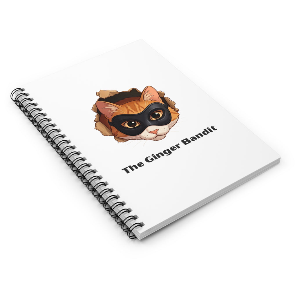 Ginger Bandit Spiral Notebook — Ruled Journal for Cat Lovers