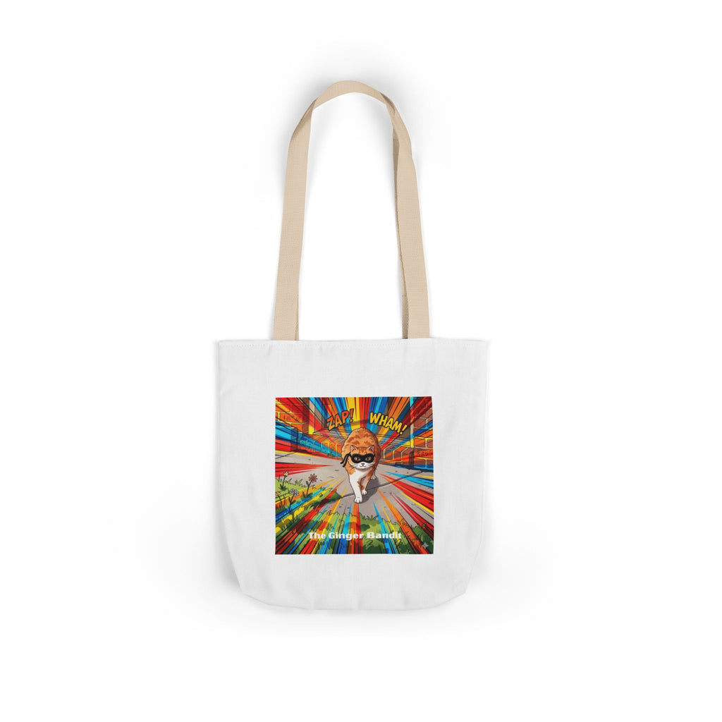 Ginger Bandit Canvas Tote — Colorful Retro Graphic Bag