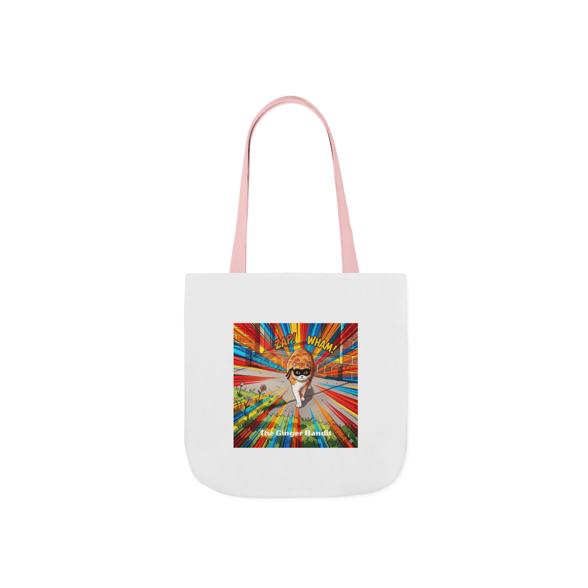 Ginger Bandit Canvas Tote — Colorful Retro Graphic Bag