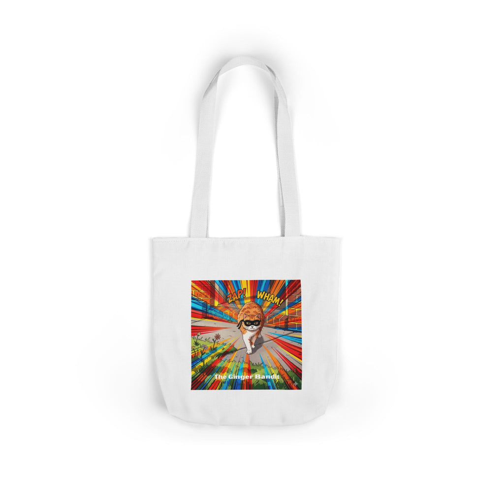 Ginger Bandit Canvas Tote — Colorful Retro Graphic Bag
