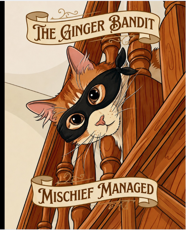 The Ginger Bandit: Mischief Managed Notebook | Cute Funny Cat Notebook for Cat Lovers | College Ruled, 200 Pages, 7.5" x 9.25"